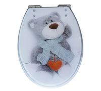 Toilet Seat Will Slowly Close and Never Loosen, Long Lasting Solid Resin, Removes Easy for Cleaning, Easy to Install