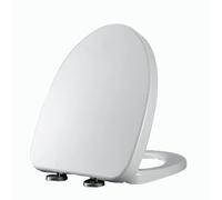 Toilet Seat with Adjustable Hinge Will Silent Slow Close and Never Come,Durable Urea Formaldehyde,Quick Disassembly Easy to Clean,White