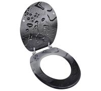 Toilet Seat with MDF Lid Water Drop Design