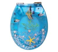 Toilet Seat with Quick Release Easy to Clean Oval Standard Size Resin WC Seat Adjustable Hinges & Dual Fixings Ideal for Modern Bathrooms