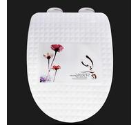 Toilet Seat with Soft Close Lid, Quick Release for Easy Cleaning, 3D Thickened PP Material, Top Fix Installat - Color