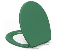 Toilet Seat with Soft Close O-Shape YEAUPE PRO Toilet Seat with Puller Lid, Quick Release Function for Easy Cleaning, 150 kg Load Capacity, 44.6 x 37.2 cm, Green
