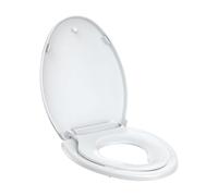 Toilet Seat with Toddler Seat Elongated, PP Material Family Toilet Seat Cover, Soft Close Adult & Toddler Seats, Easy to Clean, Safe Potty Training Solution for Kids, Bathroom Upgrade for Home