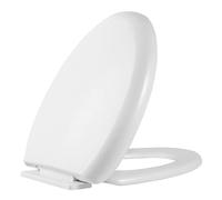 Toilet Seat with Two Sets of Original Screws, Slow-Close, and Will Never Loosen, Elongated, Easy to Install Also Easy to Clean, White