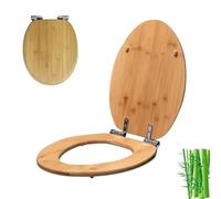 Toilet seat, Wooden Toilet Seat, Soft Close Lid Cover with Adjustable Hinge, Anti-Slip, Quick Release for Family Bathroom