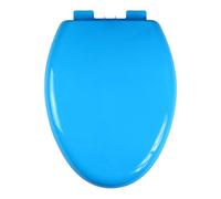 Toilet seatElongated 18" Soft Close V Shaped Toilet Seat Lid Quiet No Slam 330 Lb Capacity Quick Installation Stay Clean & Durable Blue Color (Pink)