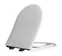 Toilet Seats for Standard Toilets Elongated Slow Close, Removable PP Plastic 2 in 1 Toilet Seat Lid That Will Never Loosen, White, 1 Pack - Premium Hinge