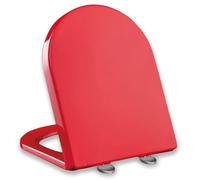 Toilet Seats U-Shaped, Quiet-Close Toilet Lid, Safe PP Material, Slow Close Adjustable Hinges, One-Click to Quick Release, Easy to Install & Clean, 46x36cm, Purple