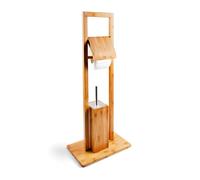 Toilet set Freestanding Natural Finish Toilet Butler Set Bamboo Toilet Stand