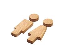 Toilet Sign 1pc Self-adhesive Solid Wood Men's &women's Toilet Sign Antique WC Door Plate Bath Centre Bathroom Decorations(Color2)