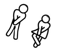 Toilet Sign 2pcs Restroom Signs - Indicators For Male And Female Toilets Decorative Elements For Doors 12cm/4.72inches For the toilet