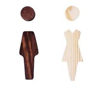 Toilet Sign 2pcs/se Solid Wood Bathroom Door Signs Antique Toilet Decoration WC Sign Plate Self-adhesive(Color 7)