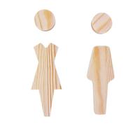 Toilet Sign 2pcs/se Solid Wood Bathroom Door Signs Antique Toilet Decoration WC Sign Plate Self-adhesive For the toilet(Color 3)