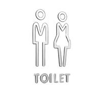 Toilet Sign 3D Black Gold Bathroom Sign Glossy, Embedded GoldElements|Unleash Sophistication(Color-1)
