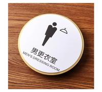 Toilet Sign Acrylic WC Men's and WoMen's Restroom Door Plaque Bathroom Signs