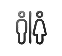 Toilet Sign Arrow Toilet Sign Plate Elegant Wash Room Door Wall Label WC Bathroom Signage House Number(Width 25cm,Type 6)