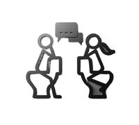 Toilet Sign Arrow Toilet Sign Plate Elegant Wash Room Door Wall Label WC Bathroom Signage House Number(Width 25cm,Type 5)