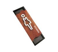 Toilet Sign Bathroom Door Signs Imitation Wood Toilet Sign House Number Plate Wc Wall Sticker Washroom Signage(Type 2)