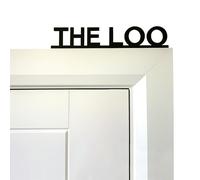 Toilet Sign, Bathroom Signs for Door, Toilet Door Sign, Bathroom Doors Frame, Black Wooden Bathroom Signs 'the Loo' for Home Office Hotels Lavator Decor
