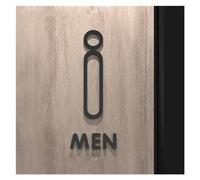 Toilet Sign Black Gold Color Plate 3D Wash Room Door Wall Label Sticker WC Holder Signage
