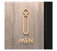 Toilet Sign Black Gold Color Toilet Sign Plate 3D Wash Room Door Wall Label Sticker Wc Holder Signage(11,25x16cm)