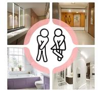 Toilet Sign - Creative Fade Resistant Acrylic Decorations Funny Bathroom Signs | For Home, Hotel, Restaurant, Parties, Gatherings, Public Spaces, Outdoors, Hallway, Wall, Door, S