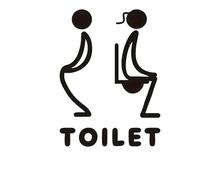 Toilet Sign Floating Bathroom Sign Modern Toilet Logo Door Decor For Apartments Merging Functionality(Type 1)