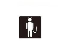Toilet Sign Floating Bathroom Sign Modern Toilet Logo Door Decor For Apartments Merging Functionality(Type 5)