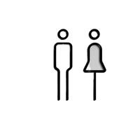Toilet Sign Floating Bathroom Sign Modern Toilet Logo Door Decor For Apartments Merging Functionality(Type 2)