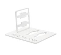 Toilet Sign,For Shopping Mall Office Buildings Door Plates Reminder Indicator Plaque Orientation Sign Wc Signage 3D Side Mount(White,20x12cm)