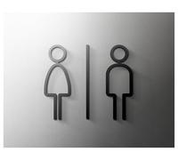 Toilet Sign Male & Female Bathroom Sign Restroom Modern, Minimal Hotel Door - Self Adhesive(27,Width 25cm)