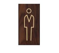 Toilet Sign Man/Woman Toilet Door Signs WC Logo For Restaurant Hotel Bathroom Office Gold Wall Mark Signage Board For the toilet(Color-3)