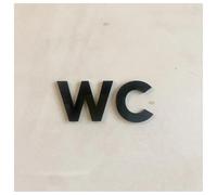 Toilet Sign Matte Floating 3D Relief Arrow Toilet Sign Plate Elegant Wash Room Door Wall Label WC Bathroom Signage House Number(4,Width 25cm)