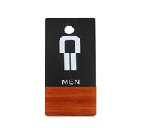 Toilet Sign Rest Room Wc Sign Acrylic Door Indicator Signboard Wall Mount(Man Plate)
