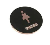 Toilet Sign Restroom Bathroom Signs Diameter 16cm Circle Stick To The Glass Wall Door,For Restroom
