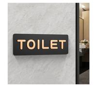 Toilet Sign Signs WC Public Toilet Guide Hotel To The Left and Right Acrylic Restroom Prompt Sign(1,30x10cm)