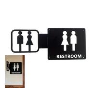 Toilet Sign | Wall Sculpture Iron Decorative Art Space Saving Signage for Shops, Shopping Malls, Hotels, Restaurants, Public Toilets, Building Entrances