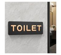 Toilet Sign WC Public Toilet Guide Index Hotel To The Left and Right Acrylic Restroom Prompt Sign(1,30x10cm)