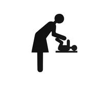 Toilet Sign with Double Sided Tape for Business Bathrooms Perfectly Secured in Less than a Minute Bathroom Sign Baby Diaper Changing Station