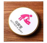 Toilet Signage Acrylic WC Men's and Women's Restroom Door Plaque Bathroom Sign Warm Reminder