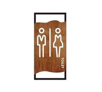 Toilet Signage Bedroom Bathroom Door Signs Imitation Wood House Number Plate Wc Wall
