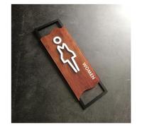 Toilet Signage Bedroom Bathroom Door Signs Imitation Wood House Number Plate Wc Wall