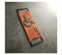 Toilet Signage Bedroom Bathroom Door Signs Imitation Wood House Number Plate Wc Wall