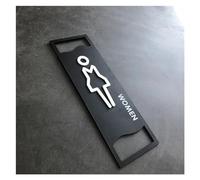 Toilet Signage Bedroom Bathroom Door Signs Imitation Wood House Number Plate Wc Wall Sticker Washroom Address