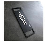 Toilet Signage Bedroom Bathroom Door Signs Imitation Wood House Number Plate Wc Wall Sticker Washroom