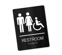 Toilet Signage Men And Women Bathroom Signs WCs Public Toilet Guide Hotel To The Left And Right Acrylic Restrooms Prompt Bathroom Door Sign