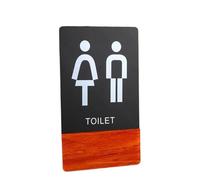 Toilet Signage Room Wc Sign Acrylic Door Indicator Signboard Wall Mount Sticky Washing Room