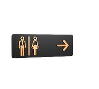 Toilet Signage Simple Men and Women Bathroom Signs WC Public Guide Sign Index Hotel To The Left and Right Acrylic Restroom Prompt