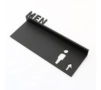 Toilet Signs For Door Wall, 3D, Men And Women'S Hand -To -Hand Identification Cards, Reminder WC Indicator Guidance Stereo Logo Card(Men on the Arrow,25x12cm)