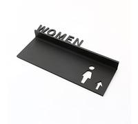 Toilet Signs For Door Wall, 3D, Men And Women'S Hand -To -Hand Identification Cards, Reminder WC Indicator Guidance Stereo Logo Card(Women on the Arrow,35x17cm)